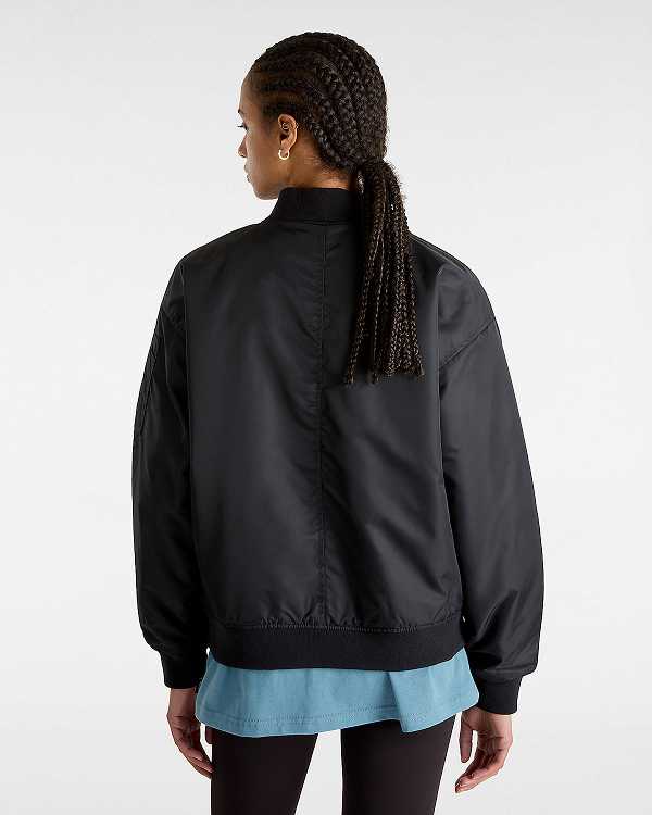 Women Vans Bennett Bomber Jackets Black Malaysia | VN2893504