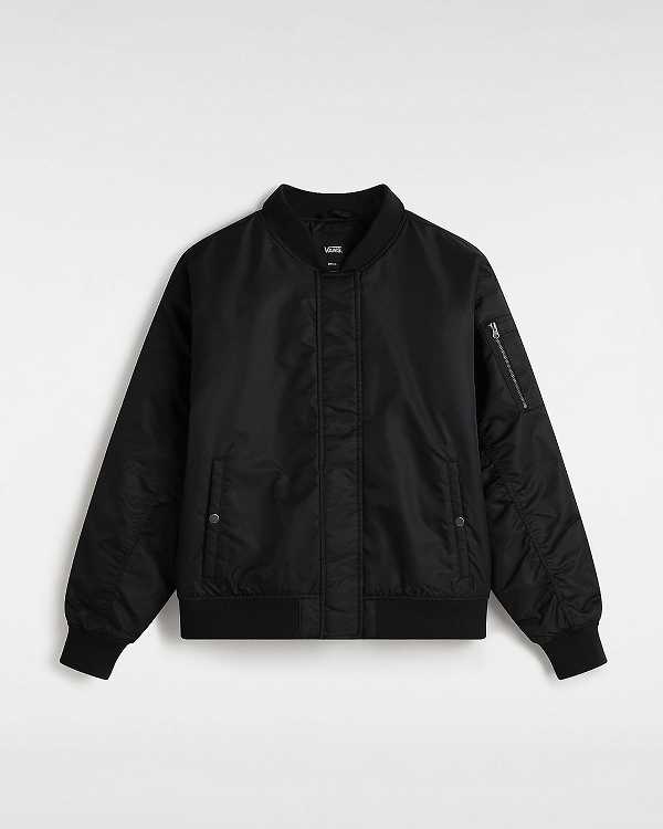 Women Vans Bennett Bomber Jackets Black Malaysia | VN2893504