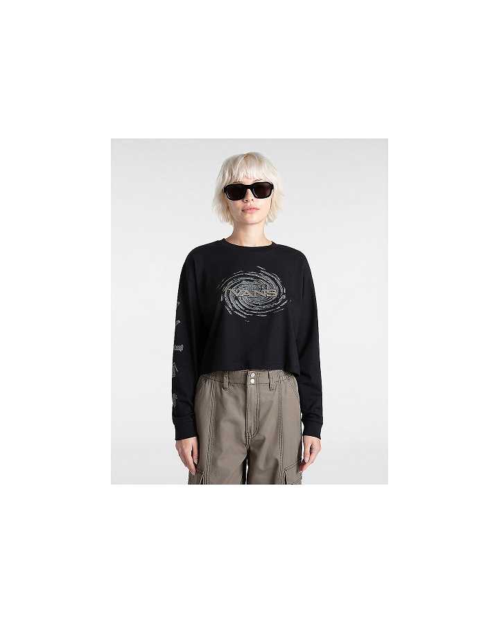 Women Vans Breaker Long Sleeve T Shirts Black Malaysia | VN4705291