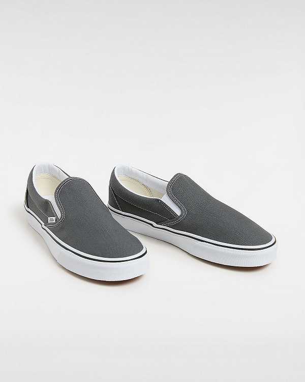 Women Vans Canvas Classic Slip On Shoes Grey Malaysia | VN5374168