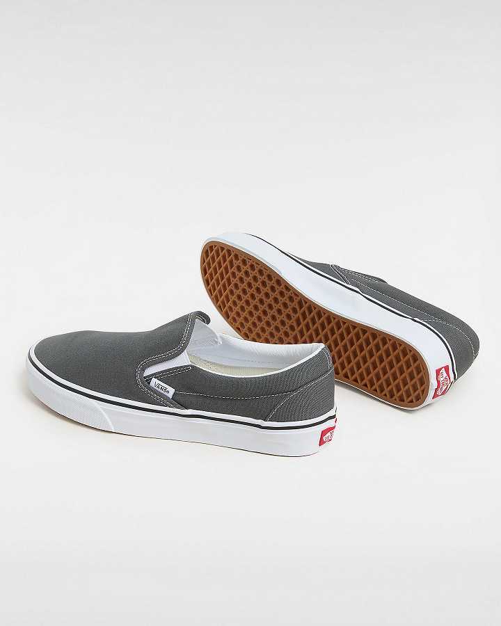 Women Vans Canvas Classic Slip On Shoes Grey Malaysia | VN5374168