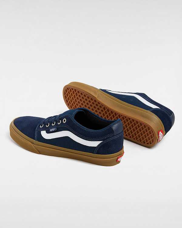 Women Vans Chukka Low Sidestripe Skate Shoes Blue Malaysia | VN1049856