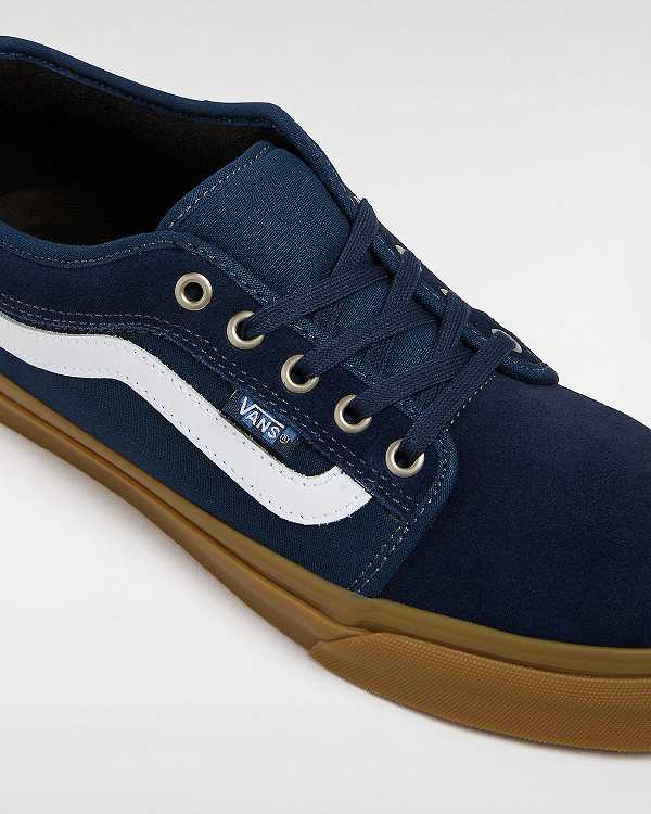 Women Vans Chukka Low Sidestripe Skate Shoes Blue Malaysia | VN1049856