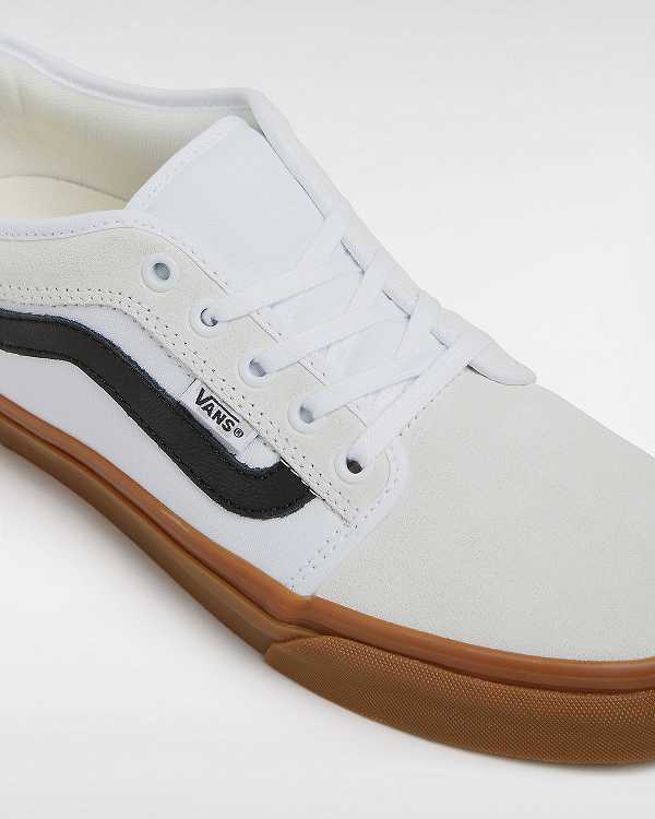 Women Vans Chukka Low Sidestripe Skate Shoes White Malaysia | VN6723815