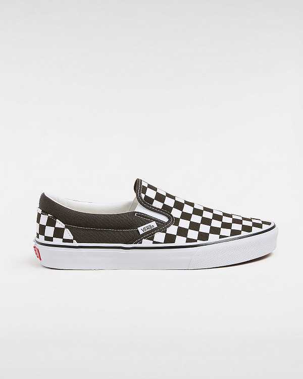 Women Vans Classic Checkerboard Slip On Shoes Brown Malaysia | VN5938207