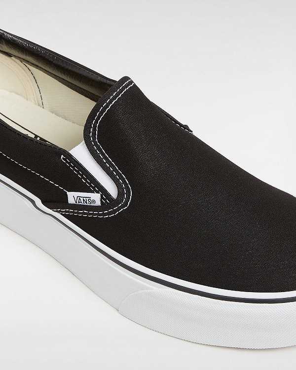 Women Vans Classic Slip-On Platform Shoes Black Malaysia | VN8207691