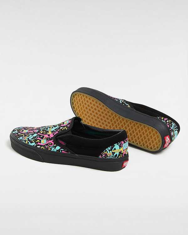 Women Vans Classic Slip On Shoes Black Malaysia | VN2136407