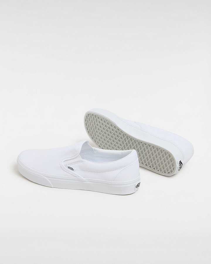 Women Vans Classic Slip On Shoes White Malaysia | VN7916408