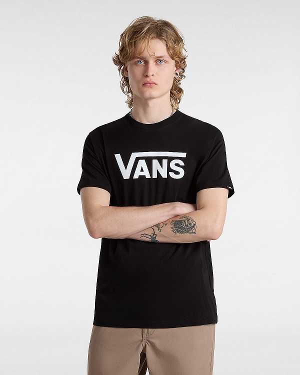 Women Vans Classic T Shirts Black Malaysia | VN6128597