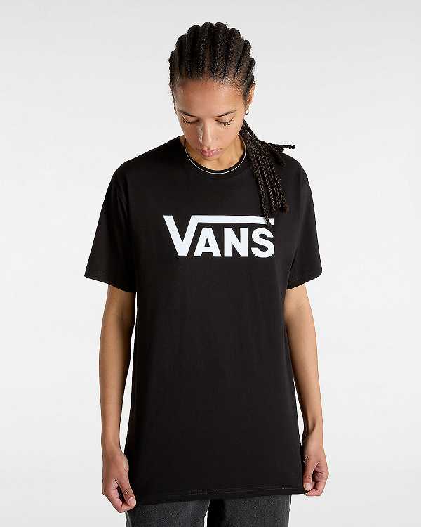 Women Vans Classic T Shirts Black Malaysia | VN6128597