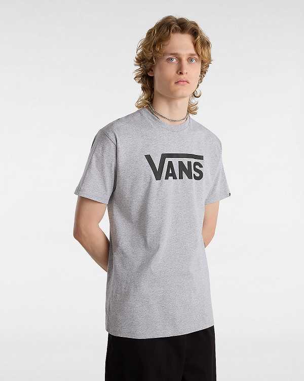 Women Vans Classic T Shirts Grey Malaysia | VN7519836