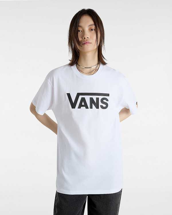 Women Vans Classic T Shirts White Malaysia | VN1084927