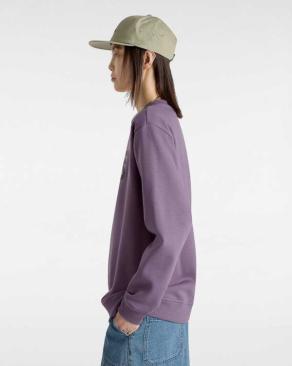 Women Vans Classic V Boyfriend Fit Crew Sweatshirt Purple Malaysia | VN5021348