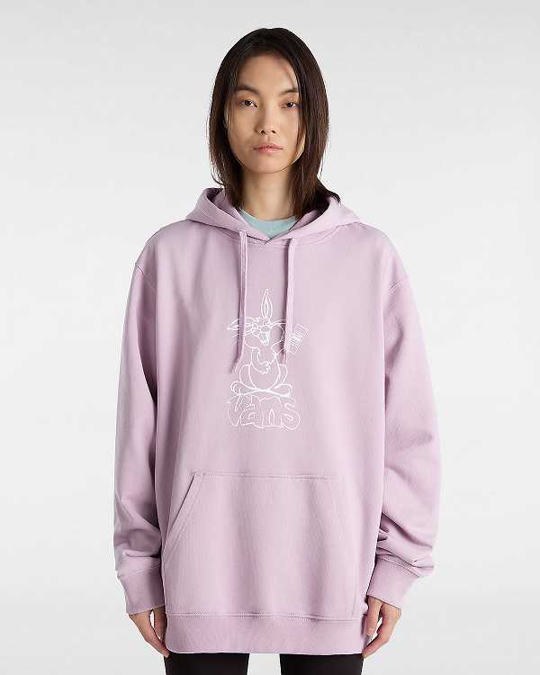 Women Vans Crazy Eddy 66 Loose Hoodie Purple Malaysia | VN3498075