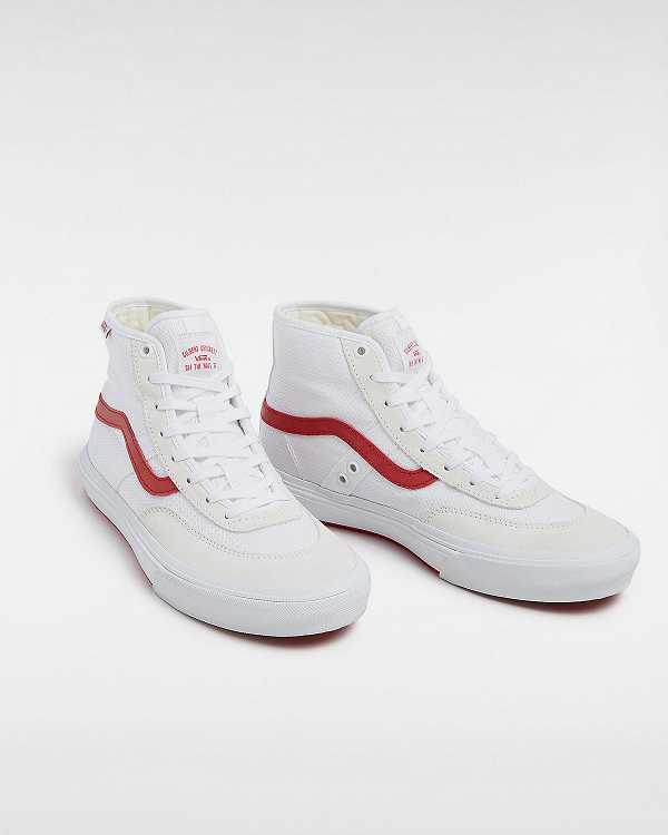 Women Vans Crockett High Skate Shoes White / Beige Malaysia | VN5109876