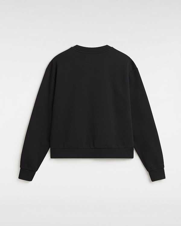 Women Vans Essential Crew Sweatshirt Black Malaysia | VN8914037