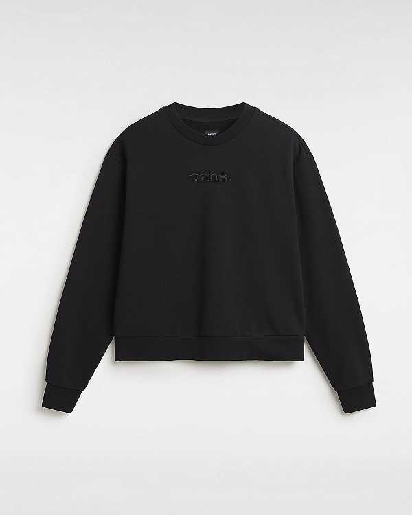 Women Vans Essential Crew Sweatshirt Black Malaysia | VN8914037