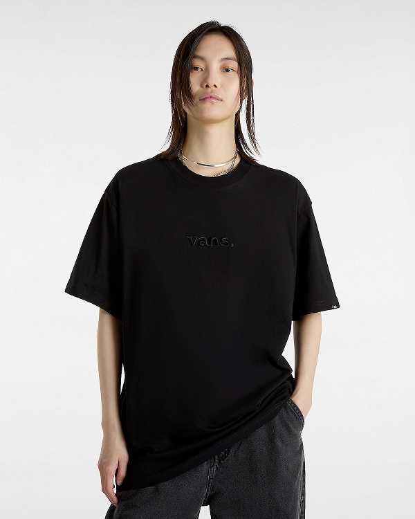 Women Vans Essential Loose T Shirts Black Malaysia | VN5946183