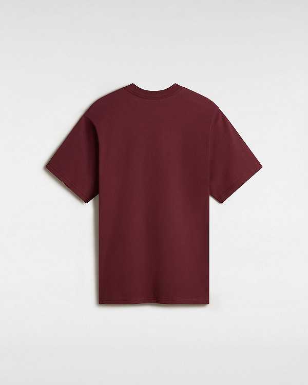 Women Vans Essential Loose T Shirts Burgundy Malaysia | VN9184320