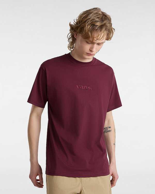 Women Vans Essential Loose T Shirts Burgundy Malaysia | VN9184320