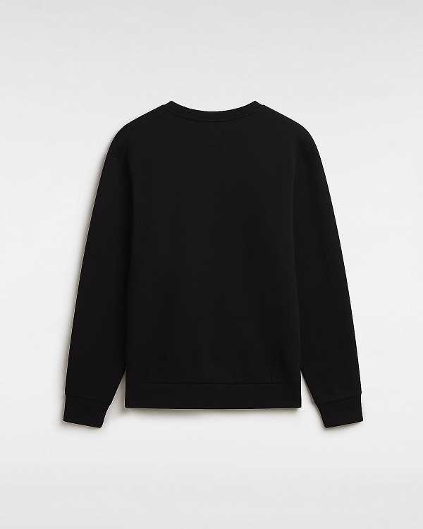 Women Vans Essential Relaxed Crew Sweatshirt Black Malaysia | VN7231568