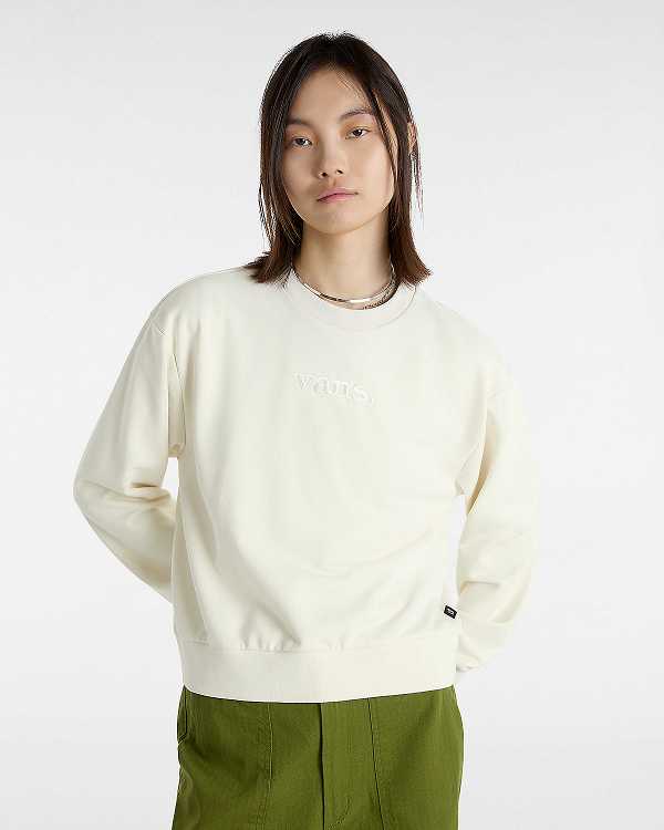 Women Vans Essential Relaxed Fit Sweatshirt White Malaysia | VN8013264