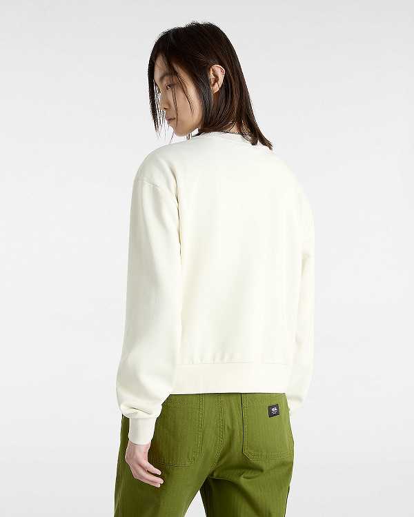 Women Vans Essential Relaxed Fit Sweatshirt White Malaysia | VN8013264