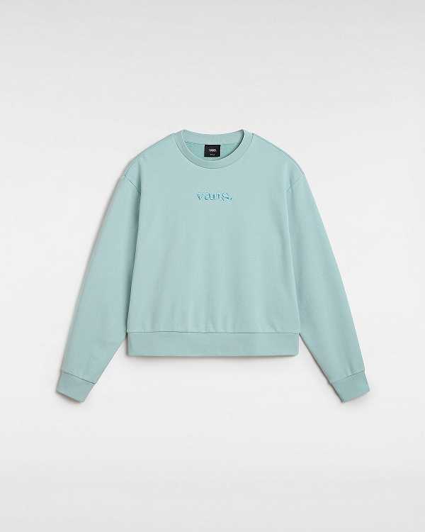 Women Vans Essential Relaxed Fit Sweatshirt Blue Malaysia | VN3127485