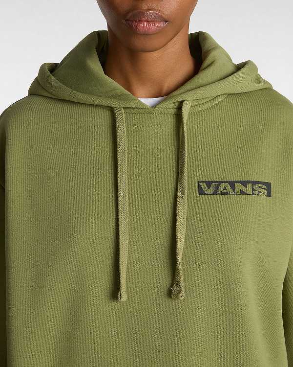 Women Vans Firemade Bloussant Hoodie Green Malaysia | VN4962853