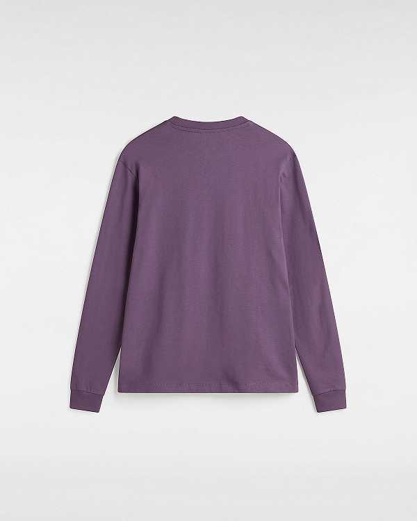 Women Vans Flying V Classic Long Sleeve T Shirts Purple Malaysia | VN8731940