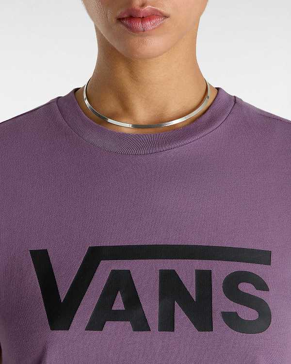 Women Vans Flying V Crew T Shirts Purple Malaysia | VN1508396