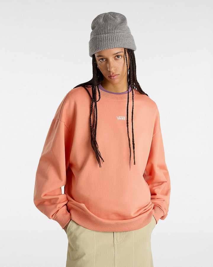 Women Vans Flying V Sweatshirt Orange Malaysia | VN4518907