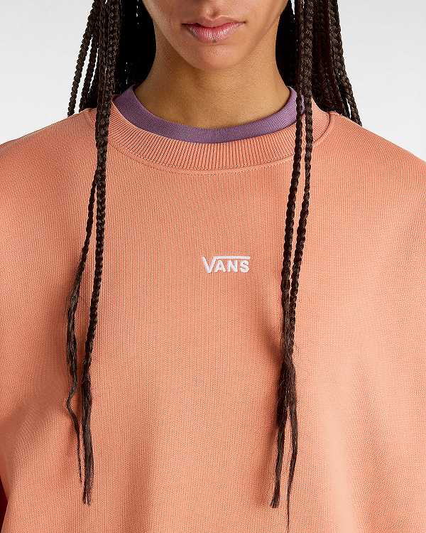 Women Vans Flying V Sweatshirt Orange Malaysia | VN4518907