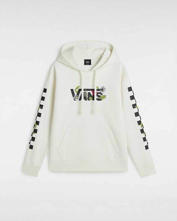 Women Vans Foliage Boyfriend Fit Hoodie White Malaysia | VN6195837