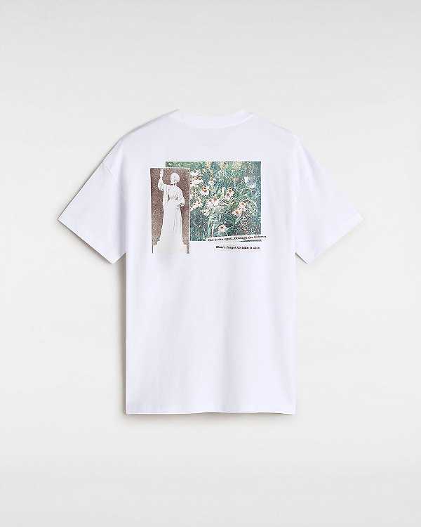 Women Vans Garden T Shirts White Malaysia | VN6289015