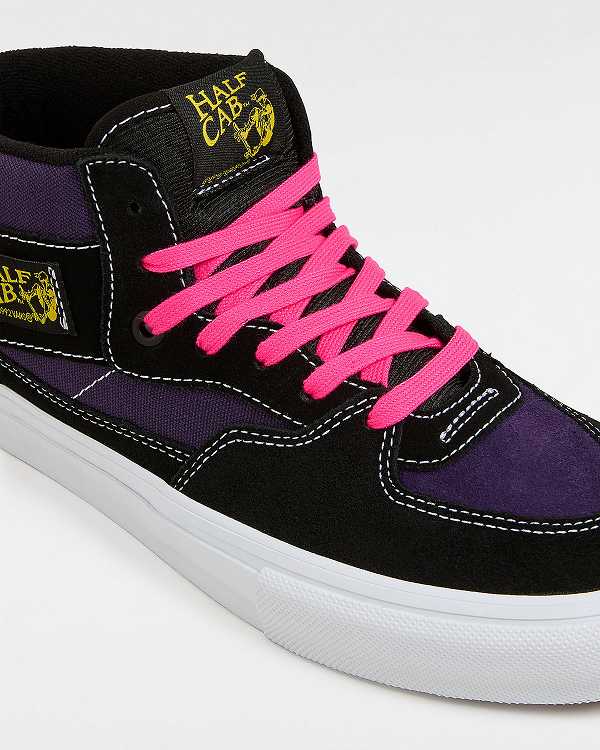 Women Vans Half Cab Skate Shoes Black Malaysia | VN3867915