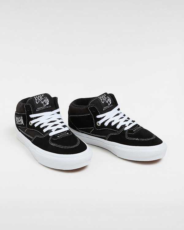 Women Vans Half Cab Skate Shoes Black Malaysia | VN8306547