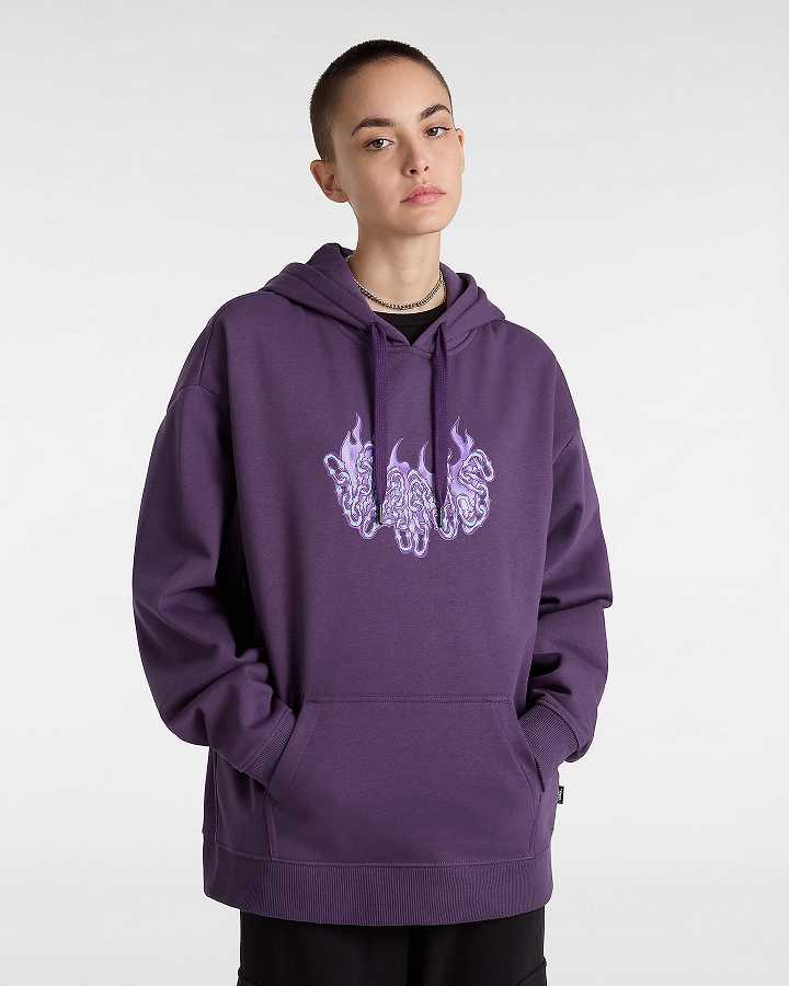 Women Vans Hot Links Hoodie Purple Malaysia | VN9183056