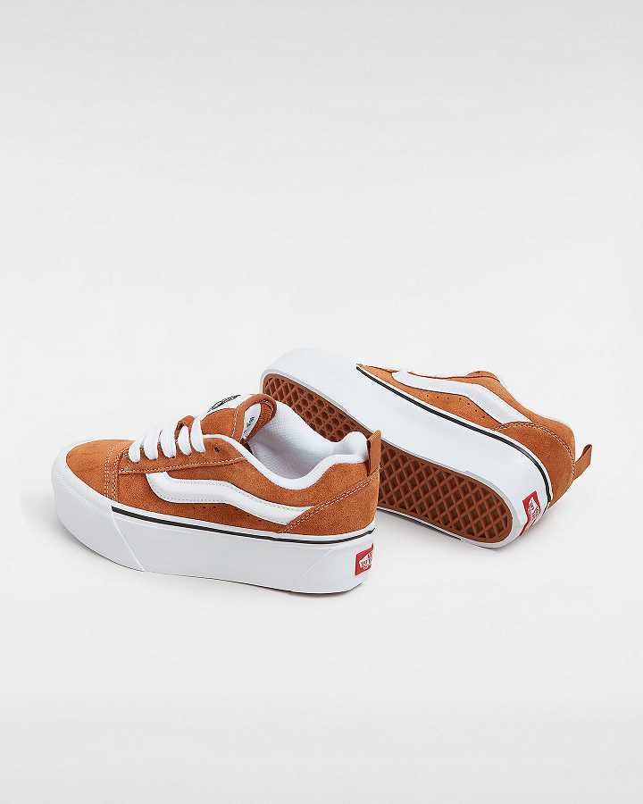 Women Vans Knu Stack Sneakers Brown / Orange Malaysia | VN0627395