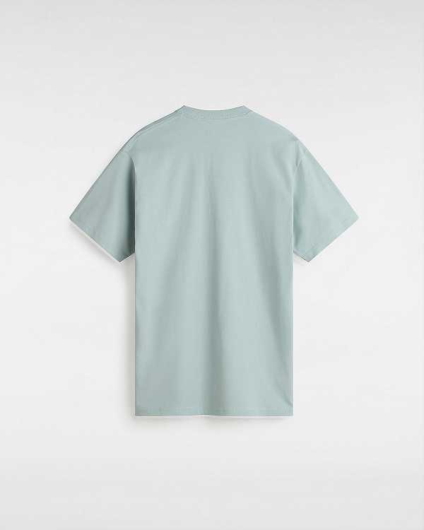 Women Vans Left Chest Logo T Shirts Blue Malaysia | VN7583604