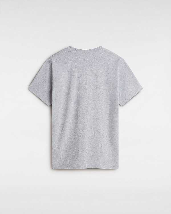 Women Vans Left Chest Logo T Shirts Grey Malaysia | VN2013759