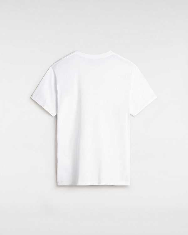 Women Vans Left Chest Logo T Shirts White Malaysia | VN6195428