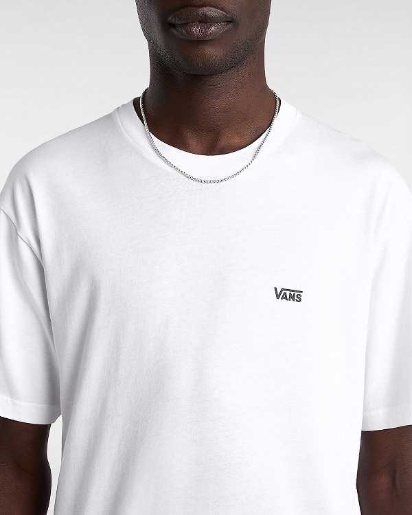 Women Vans Left Chest Logo T Shirts White Malaysia | VN6195428