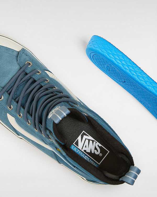 Women Vans MTE Sk8-Hi Waterproof Shoes Blue Malaysia | VN8536941