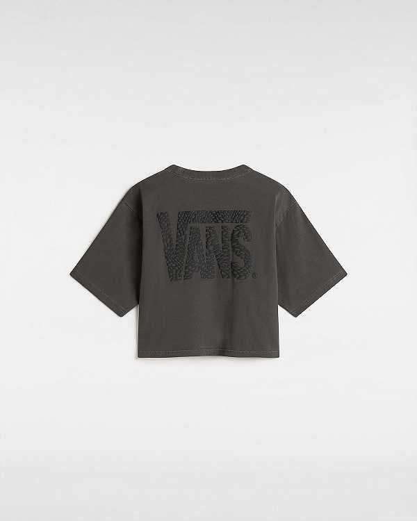 Women Vans MTE Trail Boxy T Shirts Black Malaysia | VN9308645