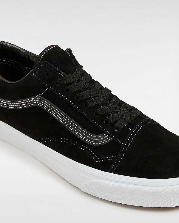 Women Vans Old Skool Pig Suede Sneakers Black Malaysia | VN4316809