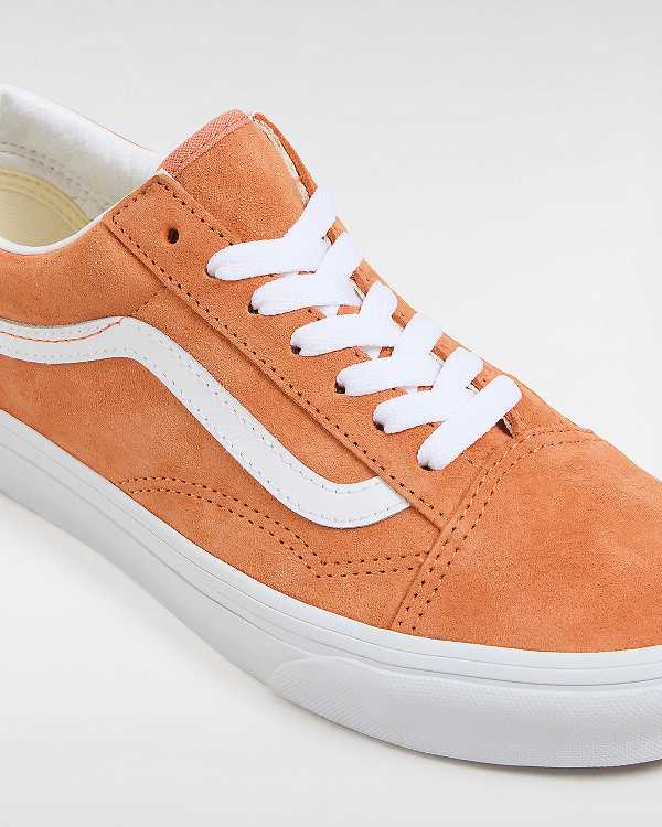 Women Vans Old Skool Pig Suede Sneakers Orange Malaysia | VN5837621