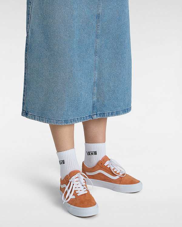 Women Vans Old Skool Pig Suede Sneakers Orange Malaysia | VN5837621