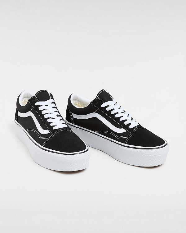 Women Vans Old Skool Platform Shoes Black Malaysia | VN0264378