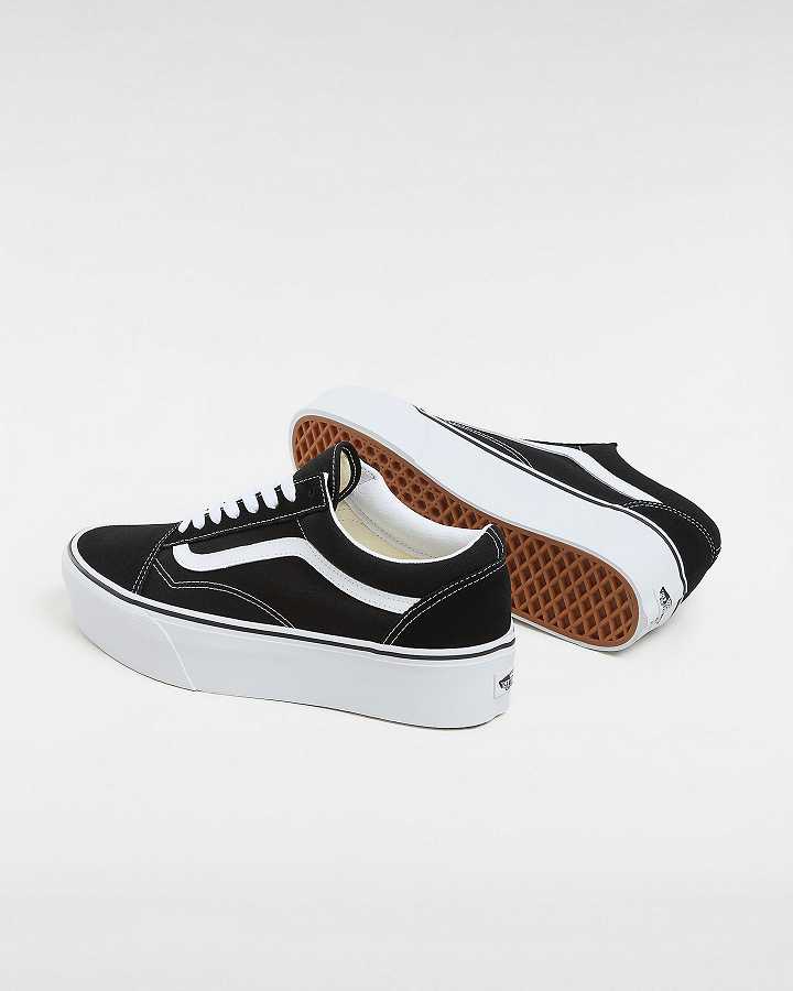 Women Vans Old Skool Platform Shoes Black Malaysia | VN0264378